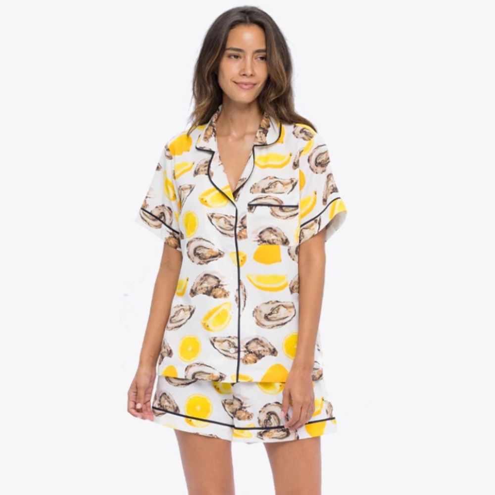 KATIE KIME: THE WORLD IS YOUR OYSTER PAJAMA SHORTS SET - NWT
